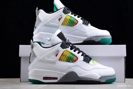 Lucid Retro AQ9129-100 Jordan Rasta Green 4 AQ9129-100 1128